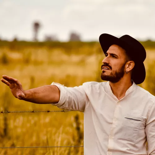 Artista, campo, pastizales