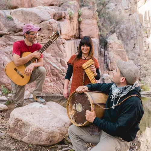 Ale y Sergio junto a Santy