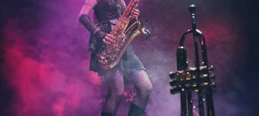 Caro en su show en vivo