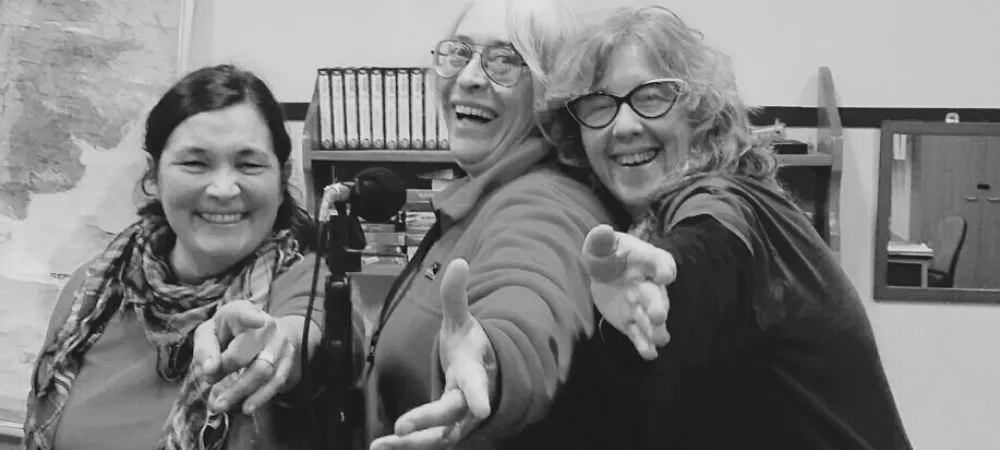 De derecha a izquierda: Angie del Santo, Amanda Heguilén y Silvia Palumbo