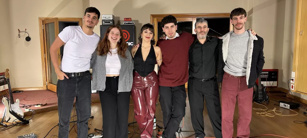 Foto tomada en la grabación que hicimos en Romaphonic que saldrá en unos meses