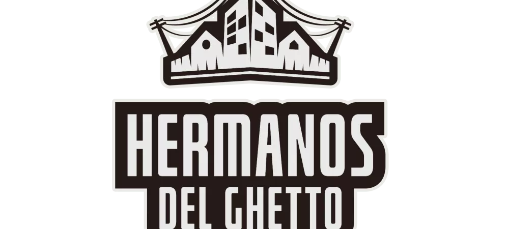 Logo Hermanos del Ghetto con corona (blanco y negro)