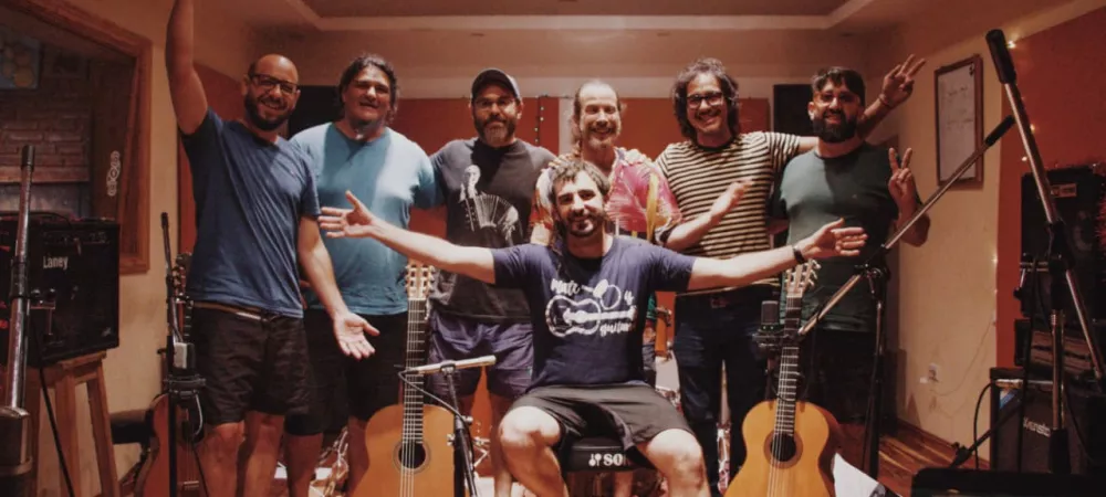 Grabando "Mochila Caracol" Jornada de guitarras