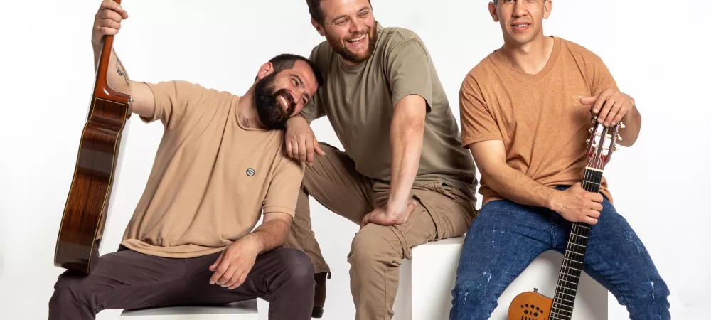 Foto La entramada voces. Juan Sosa, Emiliano Rodriguez y Pablo Jofré
