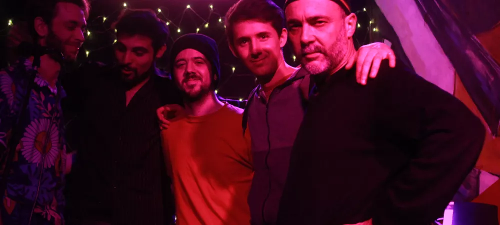 Tarantino y Les Mafiosi luego del tremendo show que dimos en MUSICLETA